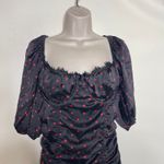 For Love & Lemons Melrose Black Red Mini Dress sz XL Photo 5