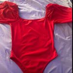 Princess Polly Long Sleeve Red Bodysuit Photo 0