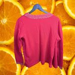 The Quacker Factory Women's Pink Jewel Neck Embellished Duet Pullover Top Size M Size M Photo 2