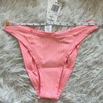 l*space New L* Women’s Ribbed Foley Bikini Bottom bitsy cut Crystal Pink size Large Photo 6