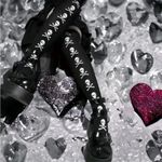 Skull Print Thigh High Socks, Cosplay Over‎ The Knee Socks
One Size Black Photo 4