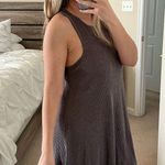 Brandy Melville Gray Ribbed Sleevless T-Shirt Dress OS Minimal Basic Photo 6