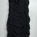 Chiara Boni La Petite Robe Ruched Halter Dress Size 50 US 12 Black Party Holiday Photo 0