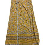 Old Navy Yellow Floral Criss Cross Adjustable Sleeveless V-Neck Maxi Dress Photo 5