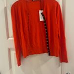 Proenza Schouler  Red Cardigan with Black Trim Photo 1