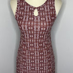 Nuu Muu Key Hole Sleeveless Athletic Activewear Dress‎ In Brown White Print XS Photo 0