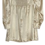 Reformation Champagne Silk Novelia Long Sleeve Mini Dress Womens 6 Photo 7