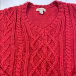 st. john's bay Red Cable Knit Sweater Photo 2