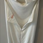 WHOIAM white bodycon strapless dress ribbed cuff top Size 6 Photo 10