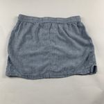 Old Navy  Light Blue Striped Linen Blend Pull On Skirt M Photo 2