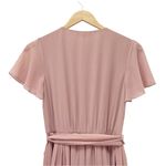 Baltic Born  Kristina Maxi Dress Dusty Rose Pink Chiffon Flutter Sleeve Size XS Photo 8