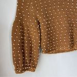 BCBGeneration  Cropped Sweater Brown White Puffs Photo 2