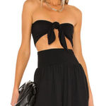 Susana Monaco Reversible Crop Bow Top in Black M Photo 0