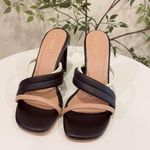 Kaanas Umbria Contrast Strappy Heel Black Size 6 NWOT Summer Tan Photo 0