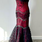 Vintage Gothic Prom Dress Red Size M Photo 1