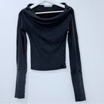 We The Free Free People  Washed Gray Long Sleeves Ribbed Gigi Top Size Small Photo 3