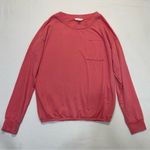 LC Lauren Conrad Lauren Conrad Sweatshirt Women’s Medium coral pink elastic hem lightweight Photo 6