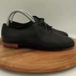 La Mendola Black Leather Tap Dancing Shoes Woman's Size 5 Lace Up‎ Heel Photo 3
