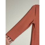 Andrea Jovine Women's Top M Warm Soft Orange Ribbed Boat Neck Soft Casual Comfy Size M Photo 9