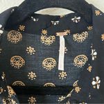 Free People  Little Secrets Scarf Print Button Up Shirt Blouse Size Small Photo 6