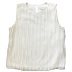 Calvin Klein  Top White Pullover Shirt Business Bubble Hem Women’s Size Small Photo 0