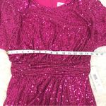 Eliza J  Hot Pink Sequin Long‎ Sleeve Mini Dress Formal Cocktail Party Size 6 New Photo 12