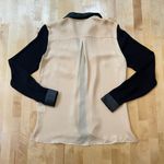 DL1961  Silk and Sheep Leather Button Down Blouse Photo 1