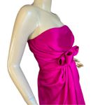 VINTAGE 1980'S JEWEL TONE PINK VICTOR COSTA STRAPLESS SATIN FORMAL DRESS (8) Photo 3