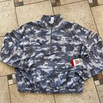 Reebok NWT  Ladies Woven Print Quarter Zip Windbreaker with pocket Photo 0