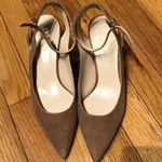 Nine West Shawn Pumps Slingback D'orsay Cutouts Kitten Neutral Straps Ankle Comfy Work Party Tan Mary Jean Sandals summer Photo 2