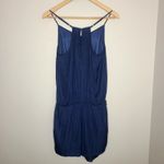 Lilly Pulitzer  Shorts Romper Halter‎ Elastic Waist Navy Size M Photo 3
