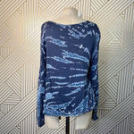 Young Fabulous and Broke Long Sleeve Blue Tie Dye Wrap Top Size Medium Photo 7