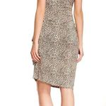 Betsey Johnson Animal Print Dress Sleeveless Sheath Ruched Leopard Cheetah Sz 8 Photo 6