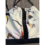 Athleta  Polynesia High Neck‎ Ladder Halter Bikini Top 778022 Black Size Medium Photo 2