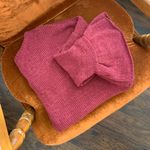 Knox Rose Burgundy Chenille Holiday Bell Sleeve Sweater Photo 10