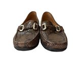 Mephisto Natala Reptile Embossed Horse Bit Loafers‎ Size 7.5 Dark Oak Boa Snake Brown Photo 5