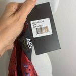 ABS Allen Schwartz NWT earth red floral print adjustable strap sinch waist S Photo 8