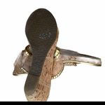 Jack Rogers  cork wedge w/gold trim size 8 thong sandals. Photo 3