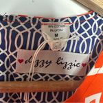 Dizzy Lizzie NEW! Orange Geometric Print Sleeveless Tie Waist Dress Size M Size M Photo 3