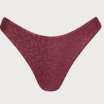 Berlook Burgundy Jacquard Bikini Bottom ONLY 52 Red Size M Photo 6