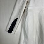 Via‎ Spiga Womens Wool Peacoat Coat Sz 6 Cream Black Trim Mid Length Ivory Photo 11