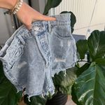 PacSun Eco Medium Blue Ripped Vintage High Waisted Denim Shorts Photo 7