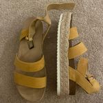 Yellow Platform Sandals Size 8 Photo 0