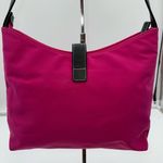 Ralph‎ Lauren Hot Pink Thick Nylon And Leather Shoulder Bag Photo 3