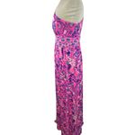 Lilly Pulitzer Sz M Solana One Shoulder Maxi Dress Havana Pink Turtle Tidepool Photo 2