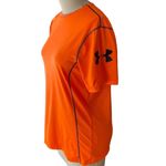 Under Armour  Neon Orange & Black Activewear Short Sleeve Top ~ Size LARGE Photo 2