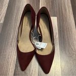 Old Navy Wine velvet suede pointed stiletto pumps size 7 NWT Photo 1