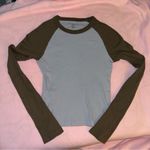 Brandy Melville rare bella longsleeve top in brown&blue Photo 1