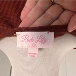 Pink Lily  Waffle Color Block Puff Sleeve Top Photo 6