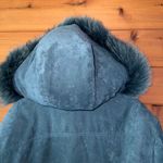 VINTAGE TEAL BROMLEY SPORT WOMENS PARKA FOX FUR HOOD TRIM COAT JACKET XL Photo 8